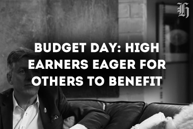 Budget day: High earners eager for others to benefit